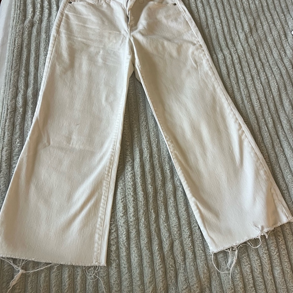 J. Crew white Flare & Wide Leg Jeans